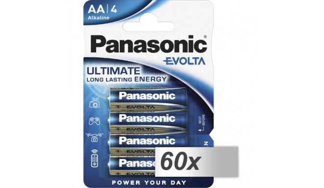 60x4 Panasonic Evolta LR 6 Mignon PU põhikarp