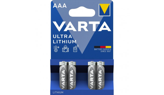 1x4 Varta Ultra Lithium Micro AAA LR03