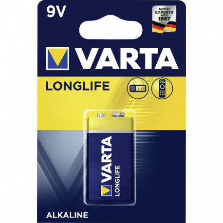 50x1 Varta Longlife Extra 9V plokk 6 LR 61 PU põhikarp