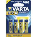 10x4 Varta Longlife Extra Micro AAA LR 03           PU inner box