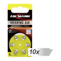 10x6 Ansmann Zinc-Air 10 (PR70) Kuulmisaparaadi Patareid