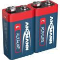 1x2 Ansmann Alkaline 9V-plokk punane seeria