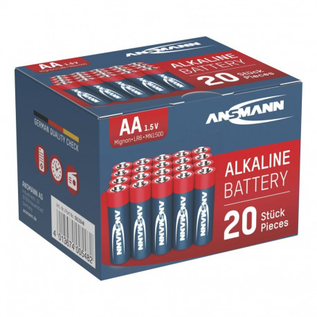 1x20 Ansmann Alkaline Mignon AA LR 6 red-line karp