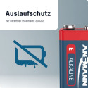 1x2 Ansmann Alkaline 9V-plokk punane seeria