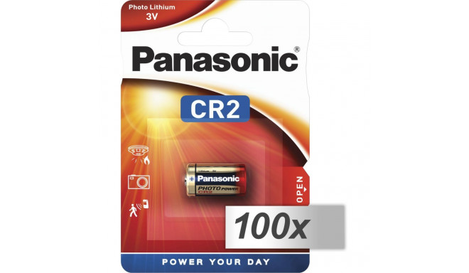 100x1 Panasonic Photo CR-2 liitium VPE välimine karp