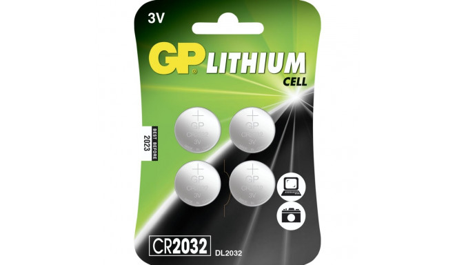 1x4 GP CR 2032 liitium 3V