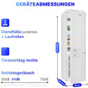 Bomann KGR 7328.1 valge retro külmik-sügavkülmik 188 cm