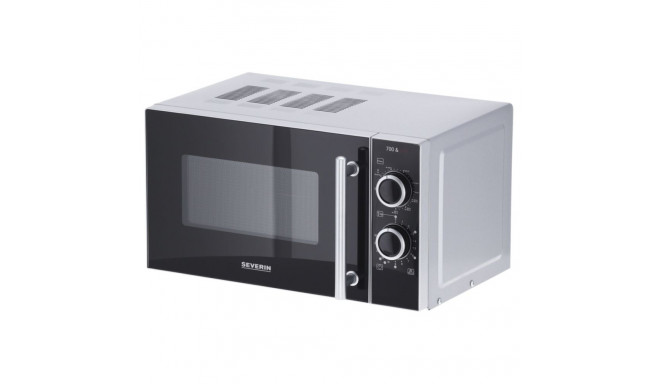 Severin MW 7771 must/hõbedane 2-in-1 grillfunktsiooniga