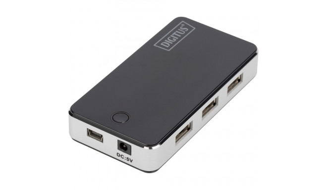 DIGITUS USB 2.0 7-Port Hub black incl. ext. Power Supply 5V , 1m