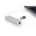 DIGITUS USB Tüüp-C 3.0 3-Pordiline Jaotur Gigabit Ethernetiga DA-70255