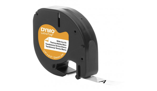 Dymo Letratag triigitav valge 12 mm x 2 m