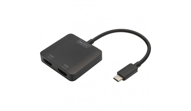 DIGITUS 2-Port MST Video Hub USB-C/2x HDMI 4K/60Hz   DS-45338