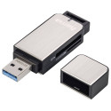 Hama USB 3.0 Mitme Kaardi Lugeja SD/microSD Alumiinium Must/Hõbe