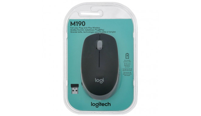 Logitech M190 grey cordless Mouse