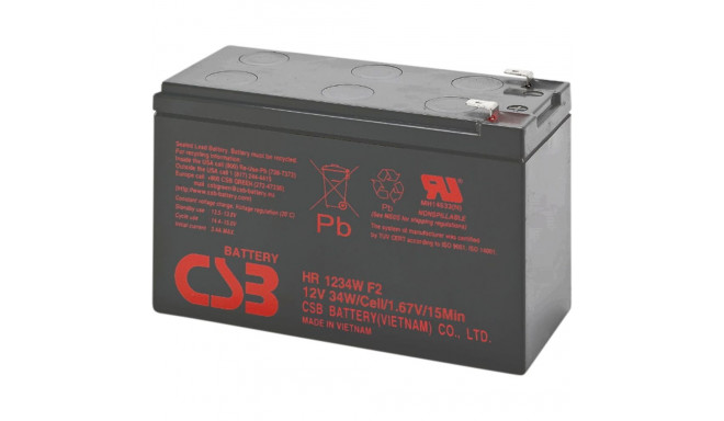 PowerWalker 12V/9Ah CSB VRLA Rechargeable Battery