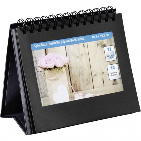 Hama spiraalne raamatuhoidja 11x15 12 foto jaoks, must 2470