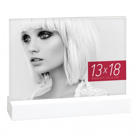 ZEP Dresda White           13x18 Acrylic w. wooden Base    AQ657W