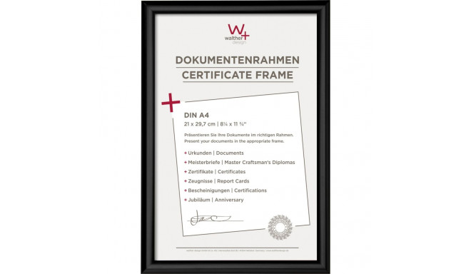 Walther Trendstyle 21x29,7 Vaigu Must DIN A4 KP130B