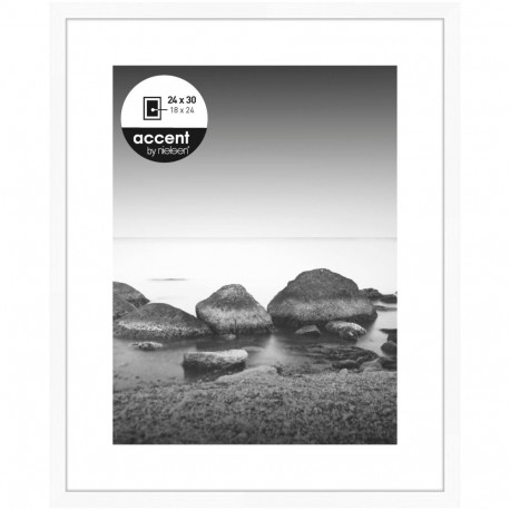 Nielsen Aura valge 24x30 puit koos paspartuuga 1122001