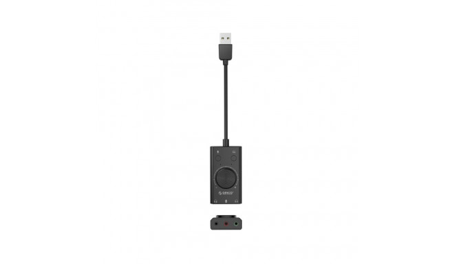 Orico SC2 External Multifunction Sound Card with USB-A - Black
