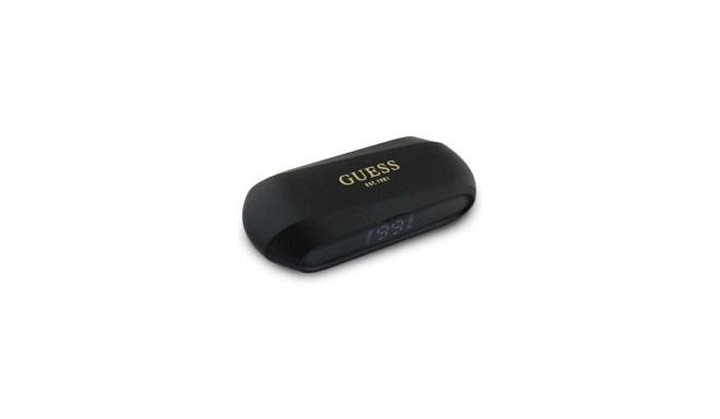 Guess Elongated Metallic Printed Logo Bluetooth TWS Headphones + Docking Station - Black