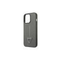 Guess Saffiano Triangle Logo case for iPhone 13 Pro / 13 6.1" - silver