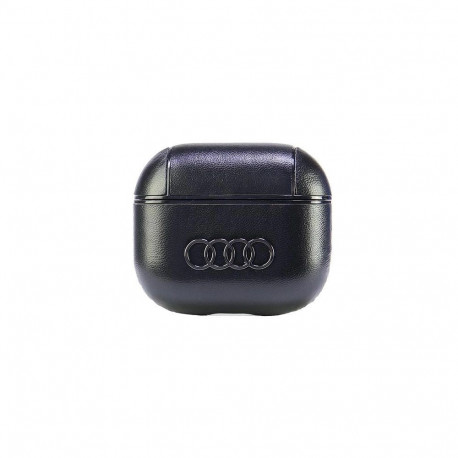 Audi Leather Big Logo Case for AirPods 3 - Black