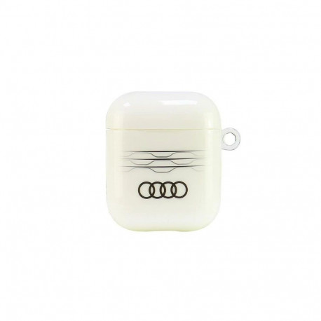 Audi IML Geometric Pattern Case for AirPods 1 / 2 - White