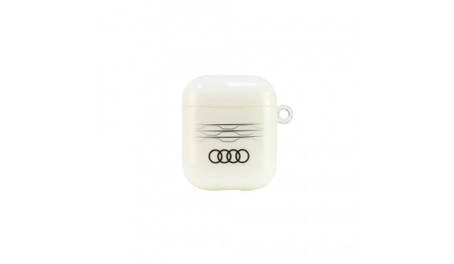Audi IML Geometric Pattern Case for AirPods 1 / 2 - White