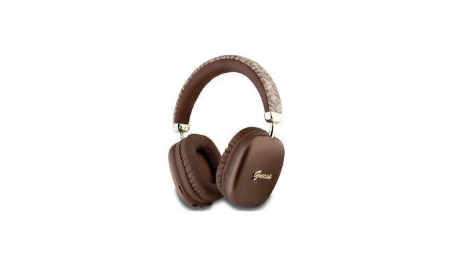 Guess GCube Metallic Script Logo Bluetooth on-ear headphones - brown