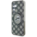 Case Karl Lagerfeld Button Karl&Choupette Heads On KL Pattern MagSafe Samsung Galaxy S25 black