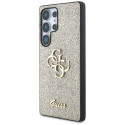 Guess Fixed Glitter Big 4G Metal Logo case for Samsung Galaxy S25 Ultra gold