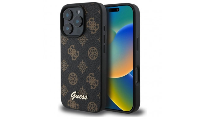 Guess Peony Script MagSafe iPhone 16 Pro Max Case - Black