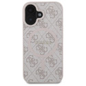 Guess 4G Ring Classic Logo MagSafe iPhone 16 Case - Pink