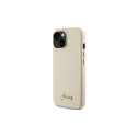 Guess Glitter Glossy Script case for iPhone 15 - gold