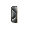 Guess Glitter Glossy Script case for iPhone 15 - gold