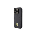 Ferrari Carbon Metal Logo MagSafe case for iPhone 15 Pro - black