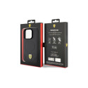 Ferrari Carbon Metal Logo MagSafe case for iPhone 15 Pro - black