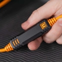 TetherPro Optima 10G USB-C, 9.4m, Straight to Right, Orange