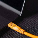 TetherPro Optima 10G USB-C, 4.6m, Straight to Right, Black