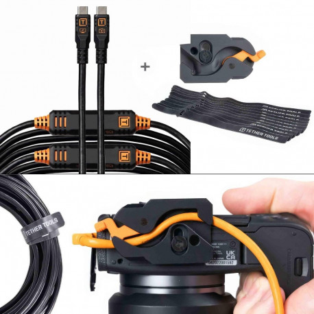 LeverLock ja kaablikomplekt Optima, 9.2m, sirge, must