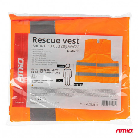 Ohutusvest oranz, XXL, 100% polüester