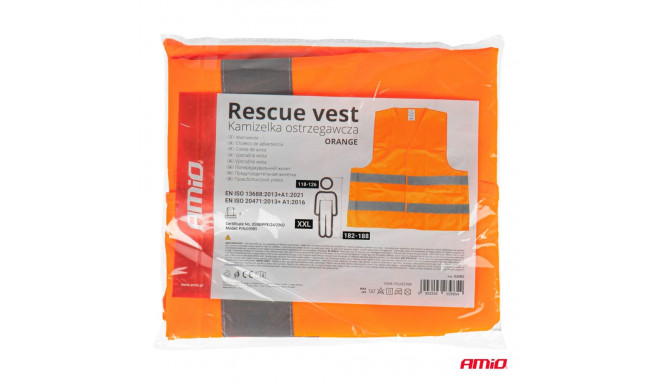 Ohutusvest oranz, XXL, 100% polüester