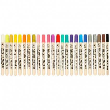 Akrüül kangas markerid kivi marker pliiatsid DIY veekindel markerid 24 tk.