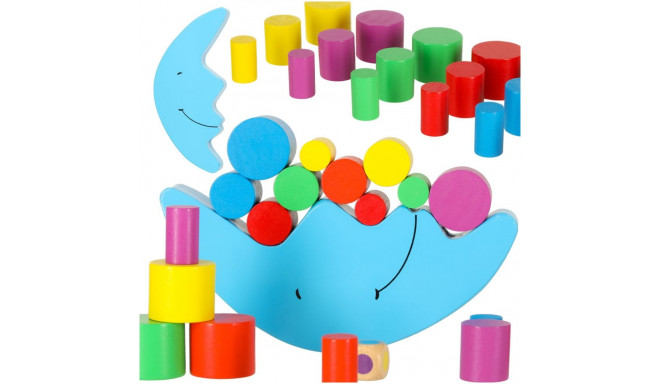Montessori puidust kuu tasakaalustamise arcade mäng