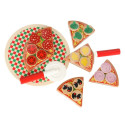 Pizzatoodete puidust mängukomplekt koos tarvikutega