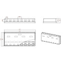 Keystone empty box for 8x Keystone with easy snap-on assembly
