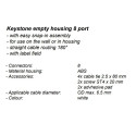 Keystone empty box for 8x Keystone with easy snap-on assembly
