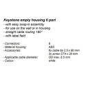 Keystone empty box for 6x Keystone with easy snap-on assembly