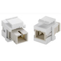 Keystone Module for connecting two SC-Simplex optical cables, width 17 mm